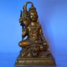 Lord shiva meditating brass idol