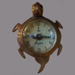 Turtle brass wall clock