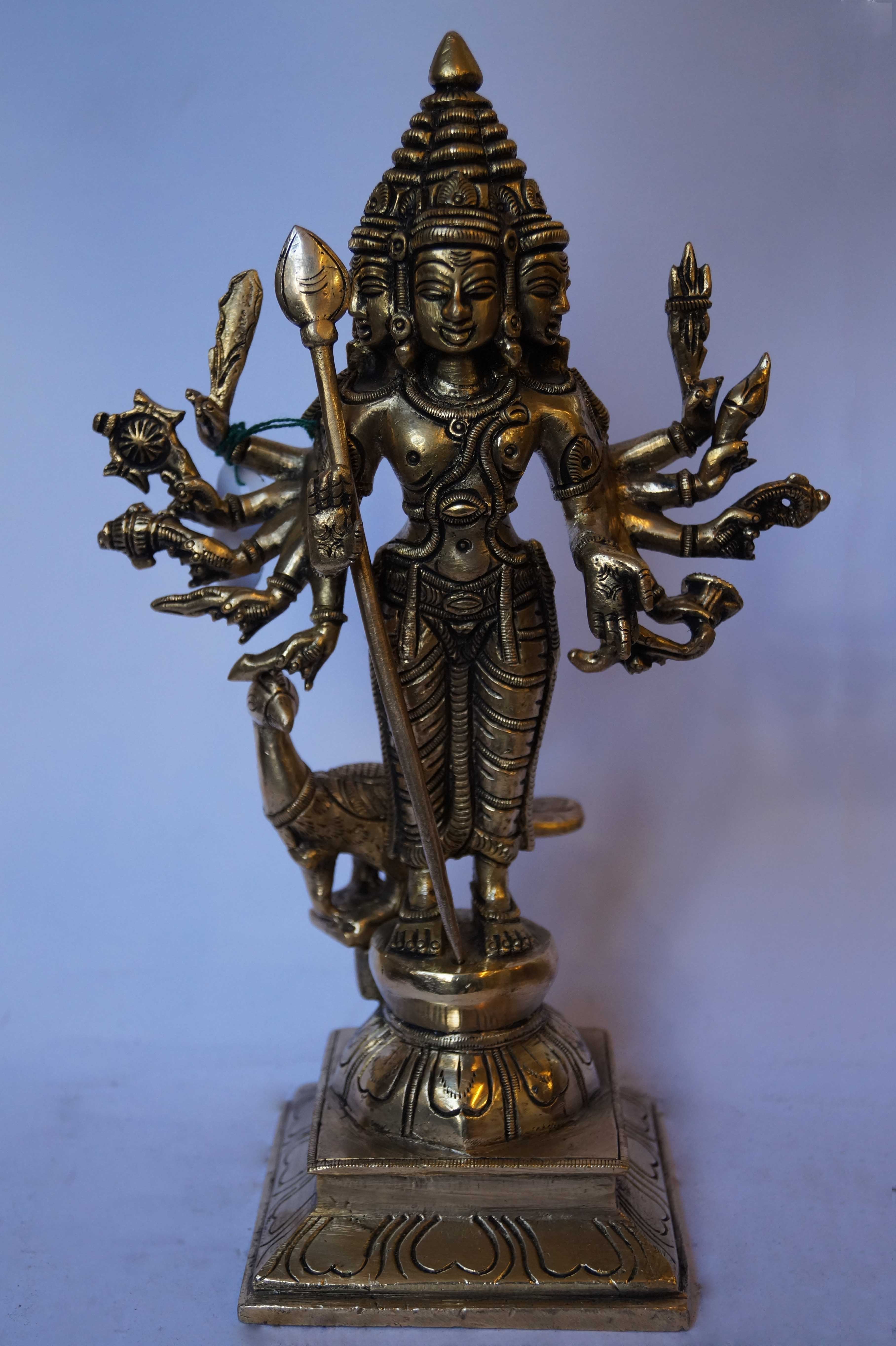 Buy Antique finish Lord Subramanya brass idol