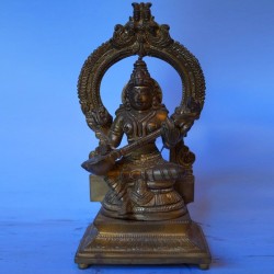 Goddess Saraswati brass Idol