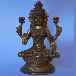 Blessing goddess Lakshmi brass Idol