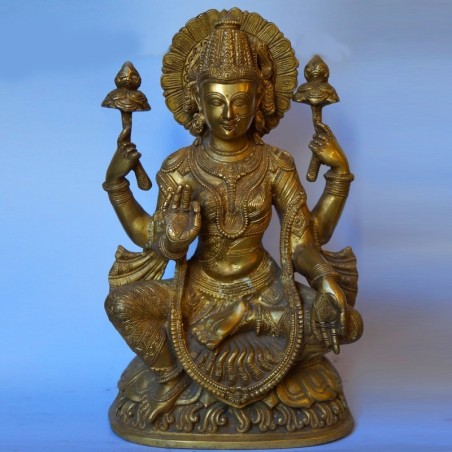 Beautiful Goddess Lakshmi brass statue