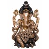 Lord Ganesha sitting on Lotus brass idol