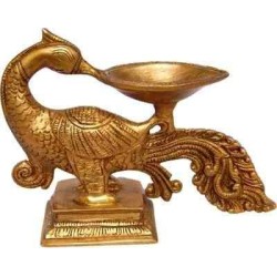 Peacock Shape Brass Deepa