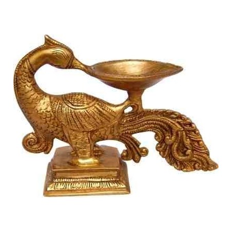 Peacock Shape Brass Deepa
