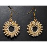 Circular artificial pearl Earrings