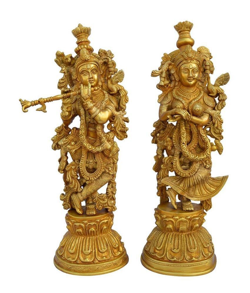 Anant Brass Radha Krishna Statue - Puja Sanskaram