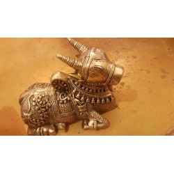 Brass Nandhi of 6 inches height  and 7 inches width