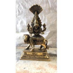 Maa Prathyangira 7 Inches Brass Statue