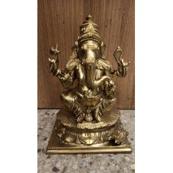 8 inches Bronze Ganesha  Statue