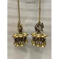 Peacock Brass Hanging Deepa Model-2