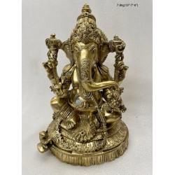 Fine carved Lord Ganesha Bronze Statue