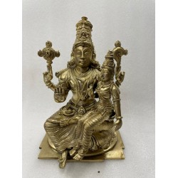 Lord Vishnu with Lakshmi Bronze Statue