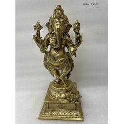 Standing Lord Ganesha Bronze Statue