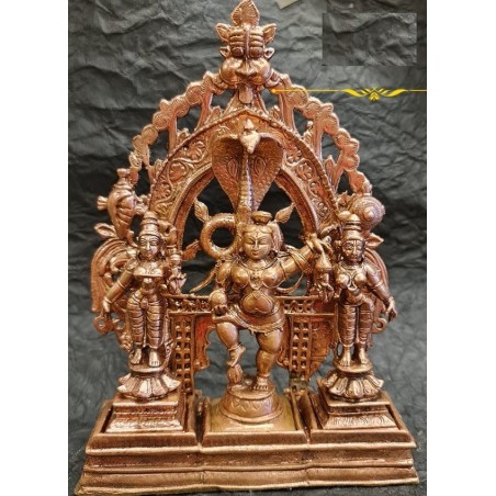 Bala Krishna with Prabhavali Copper Statue