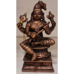 Bala Krishna sitting on Peeta Copper Statue