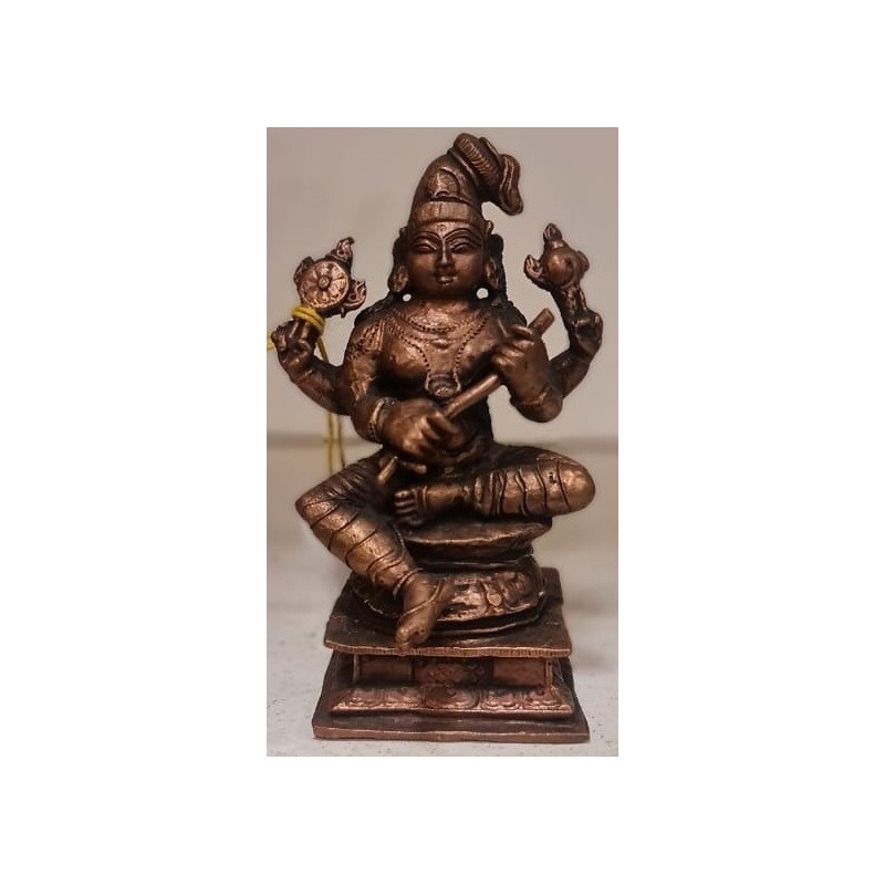 Bala Krishna sitting on Peeta Copper Statue