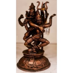 Dancing Shiva Parvathi Copper Statue
