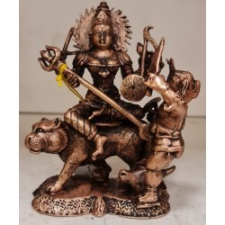 Mahisha Mardini (Durga) Copper Statue