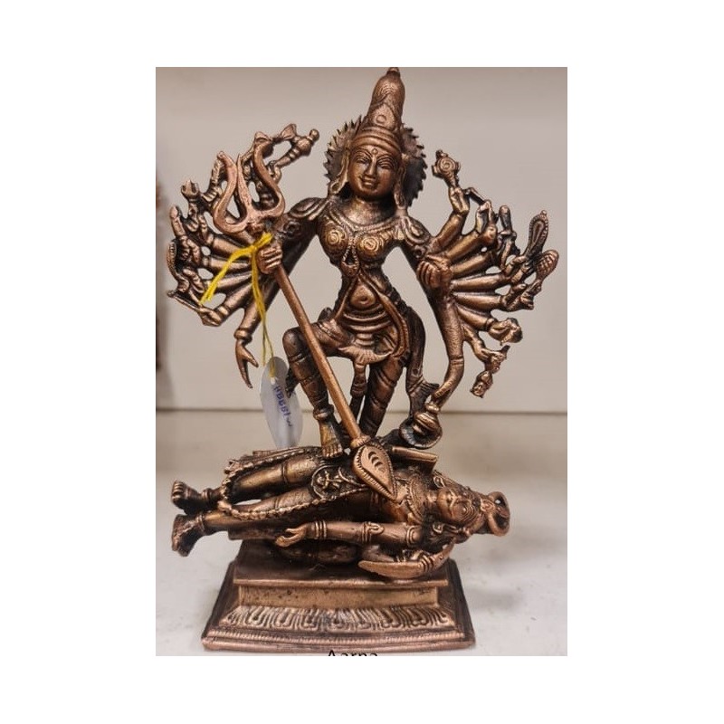 Mahishasura Mardini (Durga) Copper Statue