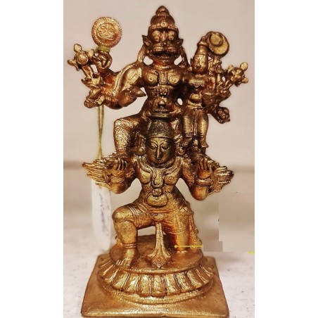 Laxmi Narasimha on Garuda Copper Statue