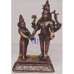 Shiva Parvathi Kalyanam Copper Statue
