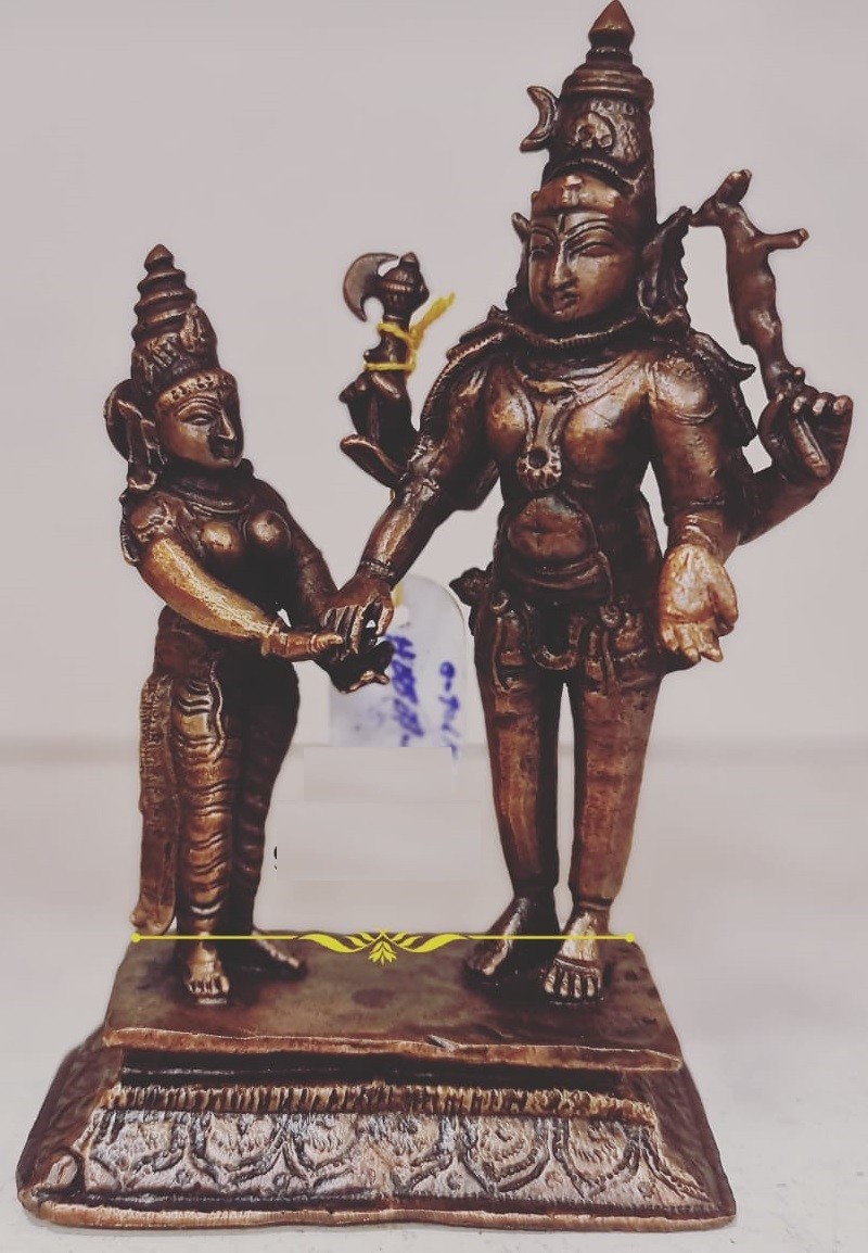 Shiva Parvathi Kalyanam copper statue