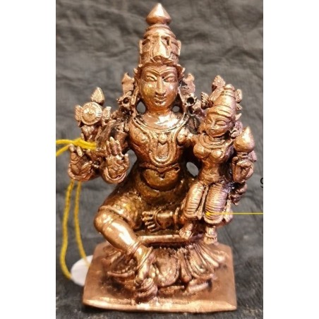 Sri Vishnu with Lakshmi Copper Statue