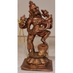 Standing Lakshmi Narasimha Copper Statue