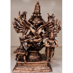 Narasimha with Garuda and Prahlada Copper Statue