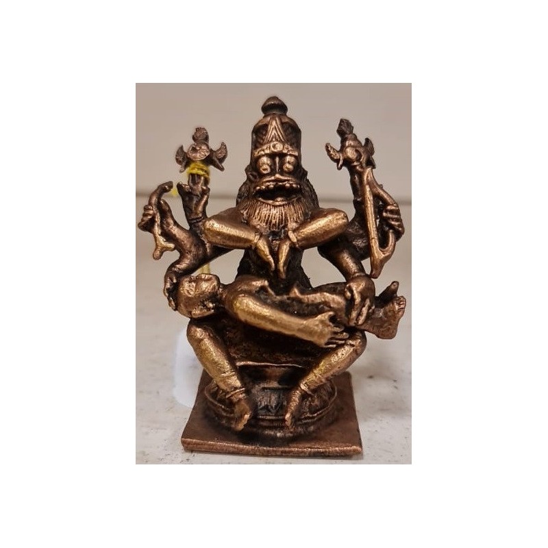 Ugra Narasimha Slitting Hirnyakashap Copper Statue
