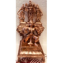 Sridevi Bhudevi and Vishnu on Garuda Copper Statue