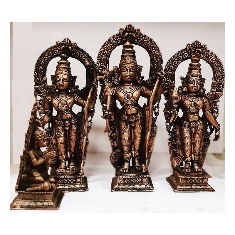 Sri Rama Darbar with Prabhavali Copper Statue