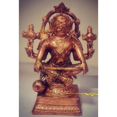 Yoga mudra Hanuman Copper Statue