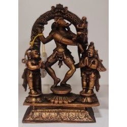 Natya Varaha with Hanuman and Garuda Copper Statue