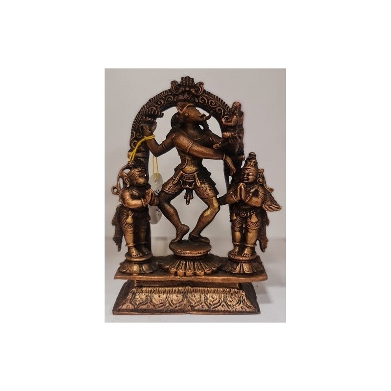Natya Varaha with Hanuman and Garuda Copper Statue