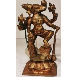 Standing Bhu Varaha with Mace Copper Statue