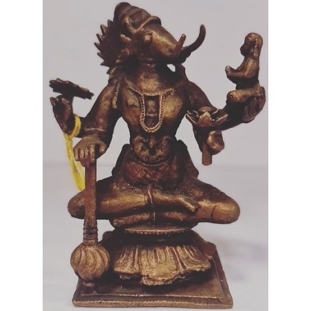 Varaha with Lotus Copper Statue