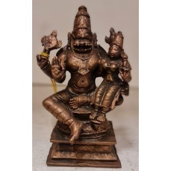 Lord Lakshmi Narasimha Copper Statue