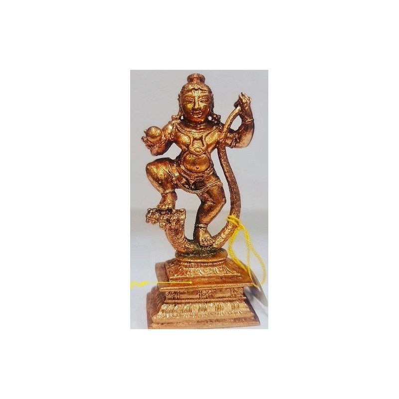 Bala Krishna Stepping on Kalinga head Copper Statue