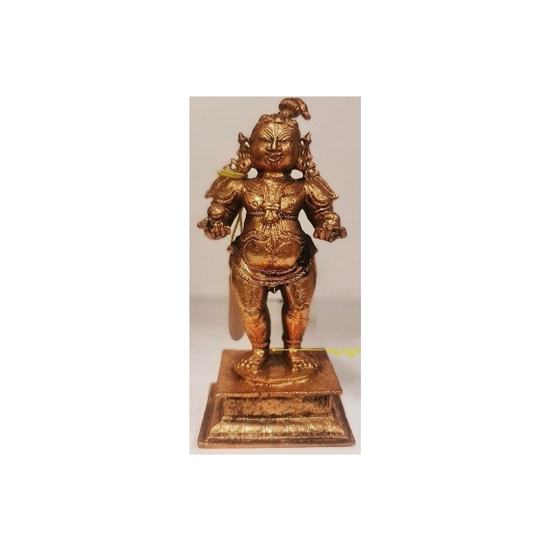 Krishna with Butter Copper Statue