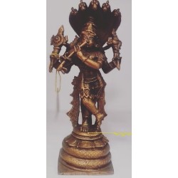 Sri Krishna with Kalinga Copper Statue