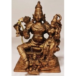 Sita Rama With Hanuman Copper Statue