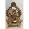 Sri Rajarajeshwari seated on Lord Shiva Bronze Statue_Back