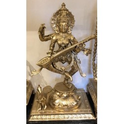 Goddess Natya Saraswathi Bronze Statue