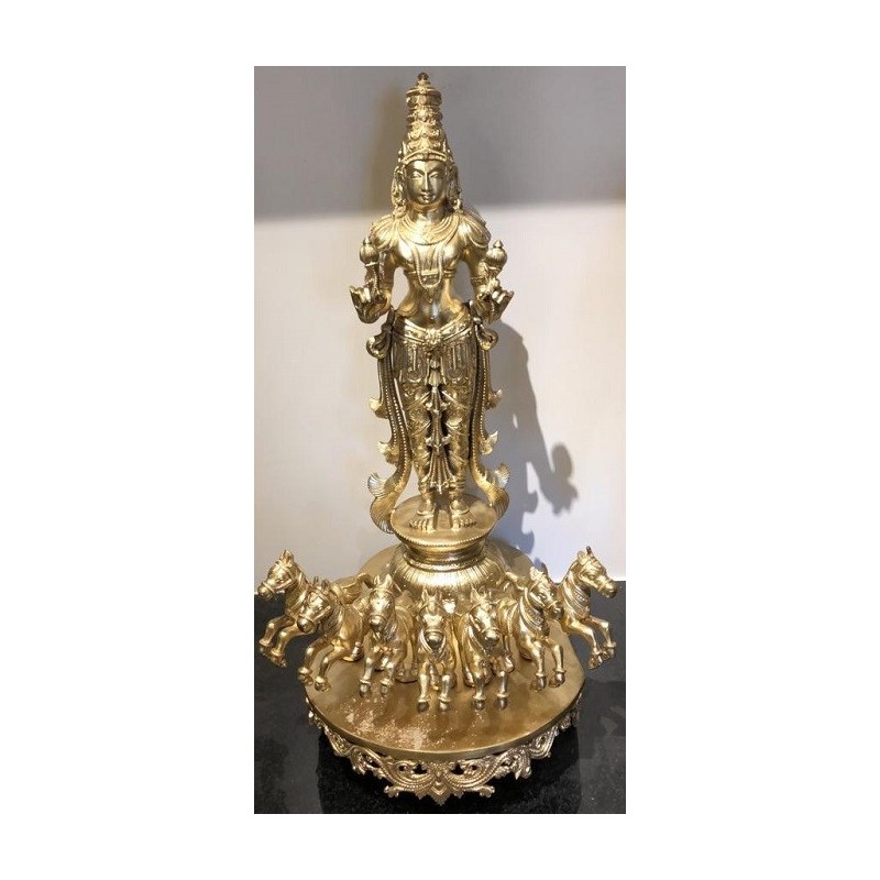 Fine Finish Bronze Statue of Lord Surya (Sun God)