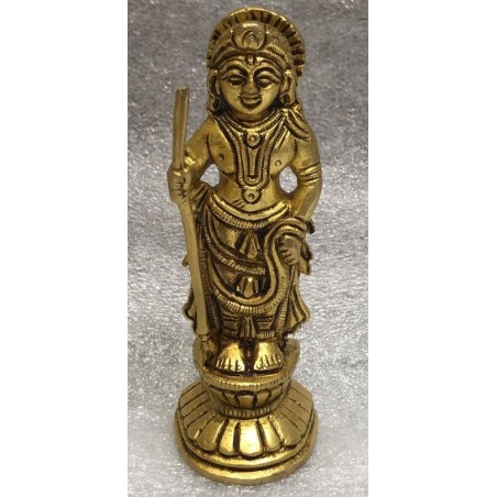 5 Inches Udupi Krishna Brass Statue