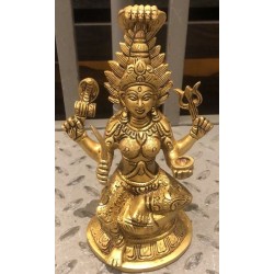 9 Inches Height Chowdeshwari (Mariyamma) Brass Statue