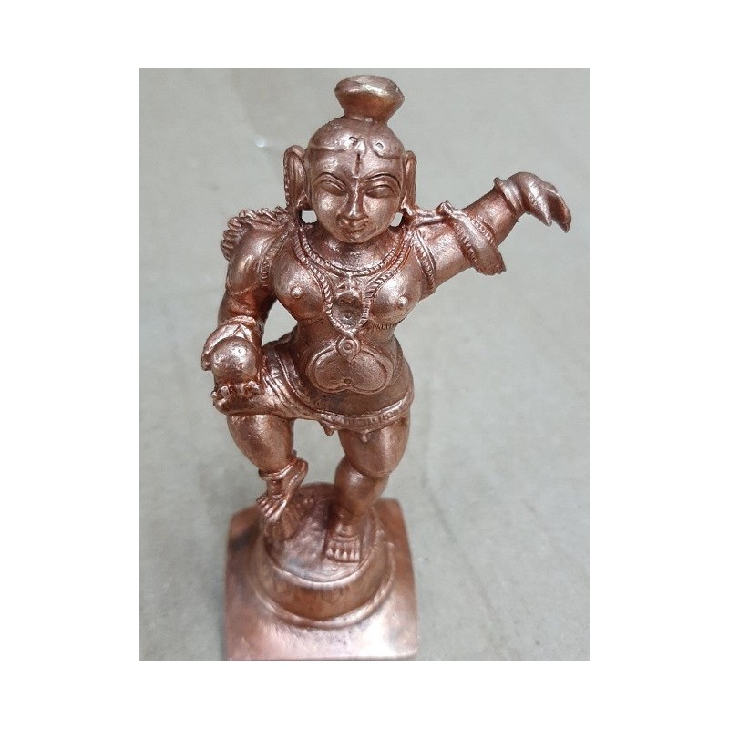 Butter holding Bala Gopala Copper Statue