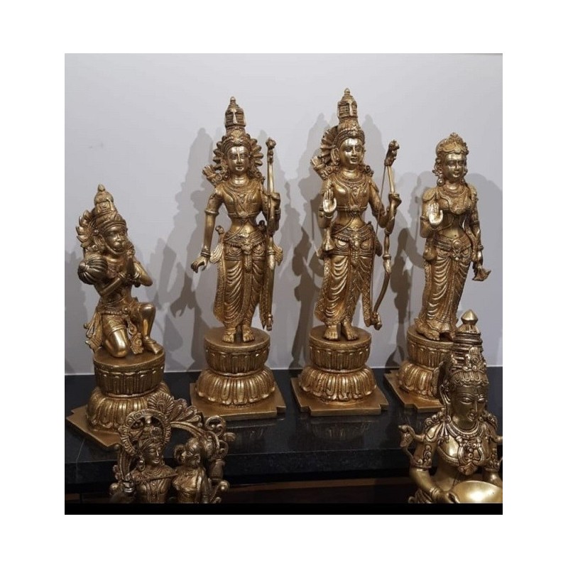 Sri Sita Rama Darbar Brass Statue